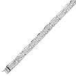 14K White Gold Fancy Filigree Link Bracelet - 7.25 inches
