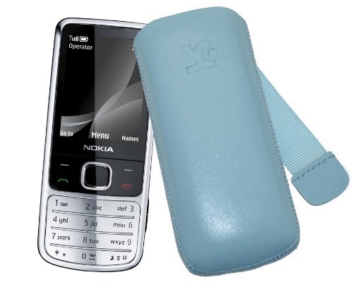 Suncase Ledertasche (Lasche mit R&uuml;ckzugfunktion) f&uuml;r Nokia 6700 Classic blau Preisvergleich
