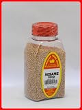 SESAME SEED FRESHLY PACKED IN LARGE JARS, spices, herbs, seasonings
