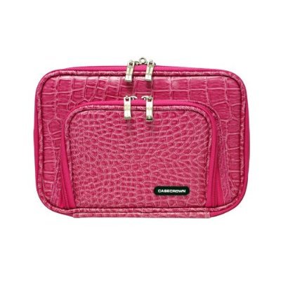 Amazon's Kindle 2 CaseCrown Double Memory Foam Case with Front Pocket (Alligator Hot Pink)