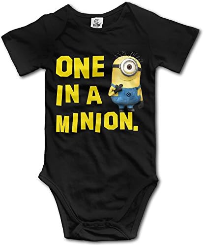 Starwood Toddler One In A Banana Short Sleeve Romper Bodysuit Black 6 M