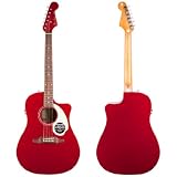 Fender 968604009 Sonoran SCE Acoustic Electric Guitar, Candy Apple Red v2