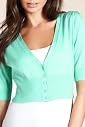 Pure Cotton V-Neck Cropped Cardigan [T38-5271-S]
