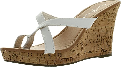 Fashion Focus Alicia-13 Women's Slipper Wedge Sandal