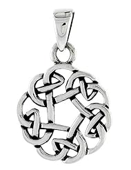 Sterling Silver Celtic Knot Pendant, 3/4 inch