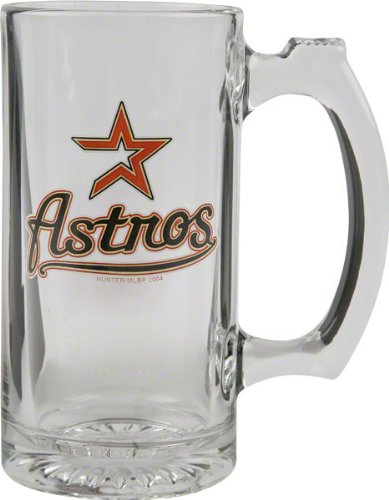Houston Astros Beer Mug: 3D Logo Glass Tankard