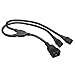 Tripp Lite Heavy-Duty Power Splitter Y Cable 15A, 14AWG (IEC-320-C20 to 2x IEC-320-C13) 2-ft.(P032-002-2C13),Black