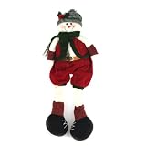 Clearance Price! Christmas 20 inch Handmade Soft Leg Snowman Plush Figure Toy, Christmas Gift and Decoration