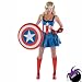 Search : Captain America - Captain America Sassy Deluxe Costume (Women's Adult Medium 8-10)