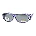 Polarized Sunglasses Fit Over Glasses Oval Rectangular OTG Anti-Glare (purple, black)