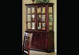 IMAGE OF China Cabinet Cherry Finish Wooden Dining Buffet Hutch