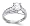 CZ Engagement Ring 14k White Gold Anniversary Cubic Zirconia (1.50 CT), Size 5