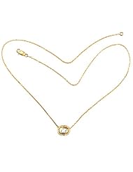 18kt Yellow Gold Rose Cut Diamond Chain Necklace Womens Jewelry