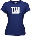 New York Giants Women's Blue Logo Premier Too Cap Sleeve Tissue T-Shirt