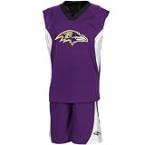 Reebok Baltimore Ravens Boys (4-7) Raglan Tank & Short Set Kids 5-6 Medium