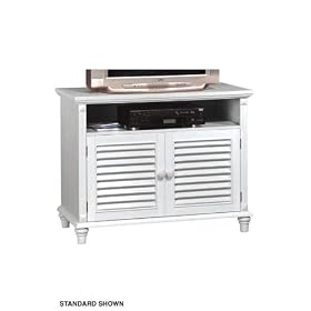 Savannah Louvered - door Corner Tv vcr Cabinet, CORNER, WHITE