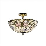 Iris Garden Semi Flush Mount in Antique Bronze