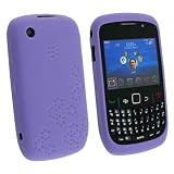 Blackberry Curve 8520 Embossed Silicon Skin Case - Purple Lavender OEM Original HDW-24539-001