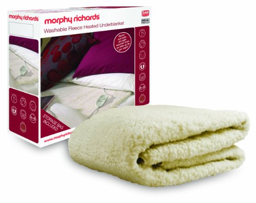 Morphy Richards 75179 Fleece Washable Electric Blanket, Single