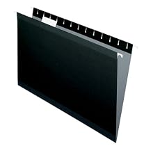 Pendaflex 415315BLA Hanging Folder, Black, 1/5 Tab, Legal, 25 Per Box