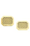 14k Gold Cufflinks - Solid 14k Gold Shine and Textured Cufflinks