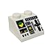 Lego Parts: Slope 45º 2 x 2 Decorated with Aircraft Multiple Flight Controls Pattern (White)