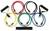 11 Piece Resistance Bands Set For Yoga ABS Pilates Fitness Exercise Workout