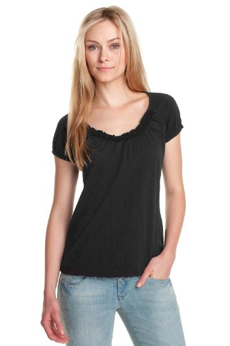 edc by ESPRIT Damen T-Shirt, 052CC1K056, Gr. 40 (L), Schwarz (black 001) Preisvergleich