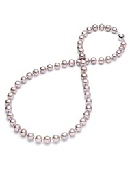 HinsonGayle AAA Gem Collection 7.5-8.0mm Naturally Lavender Cultured Pearl Necklace (14k White Gold, 18")