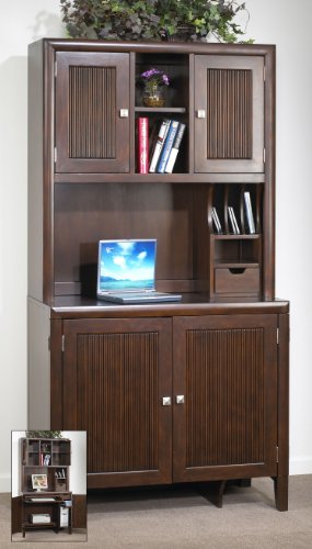 Cheapest Sunrise Home Furnishings 7661WA-ASST - Glendale Computer Armoire (Walnut)