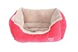 Happy Tails Designer Corduroy Cuddler Bed, 16-Inch by 20-Inch, Crimson