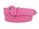 Ladies Braided Woven Belt Size: M/L - 36 Color: Hot Pink