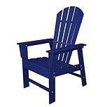 Polywood Outdoor Furniture South Beach Dining Chair, Pacific Blue-Recycled Plastic Materials
