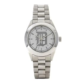 Click here to buy Detroit Tigers Ladies Child Sapphire Series Crystal Platinum Watch - MLB Baseball by Game Time.