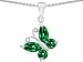 Original Star K(tm) Butterfly Pendant Made with Simulated Emerald in .925 Sterling Silver