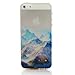 Iphone SE 5 5s Case Heavy Duty TPU Bumper Semi Transparent Back Cover Snowy Mountain