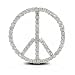 Bling Jewelry Gold Plated Rhinestones Peace Sign Pin Brooch Bling Jewelry Gold Plated Rhinestones Peace Sign Pin Brooch