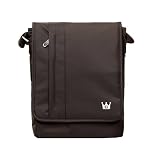 CaseCrown Vertical Multi-Pocket Messenger Bag (Chocolate Brown) for Apple iPad and iPad 2