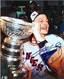 Adam Graves autographed photo with the cup 8x10 (New York Rangers 1994 Stanley Cup Champion)