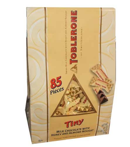 Toblerone Holiday Christmas Thanksgiving Chocolate Gift Bag 85 Piece Bag by Kraft Foods