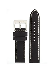 Panerai Style Watch Band Thick Leather Like Original Heavy Buckle Black 24 millimeter