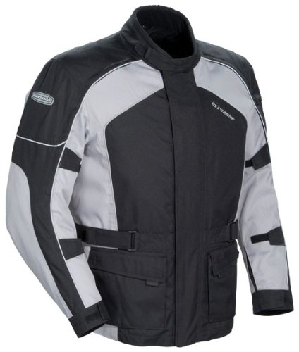 Tourmaster Saber Series 2 Mens Motorcycle Jacket Silver/Black L