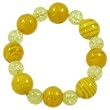 Yellow Glass Bead Stretch Bracelet Fashion Jewelry