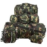 Extreme Pak 5 Pc Camaflauge Army Design Luggage Set