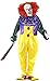 Smiffy's Men's Classic Horror Clown Costume with Jumpsuit and Mask