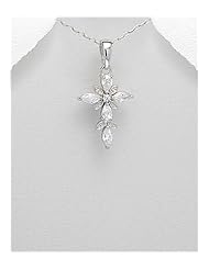 CZ Pendant Necklace In 92.5 Sterling Silver