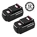 Replace Porter Cable 18V Battery for PC18B Battery PCC489N PCMVC PCXMVC Cordless Tool Battery 2-Packs