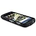 Samsung Droid Charge (SCH-i510) Rubberized Hard Phone Cover Protector Case - Black