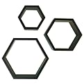 Set of 3 Aidan Hexagon Cubbies - Black