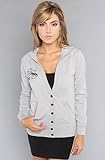 Crooks and Castles The CRKS Medusa Hood Cardigan in Heather hood ,Sweatshirts for Women